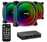 Aerocool - Astro 12 Pro ARGB (Pack de 3) - 3x120mm avec LED ARGB - Pour boitier PC - Noir
