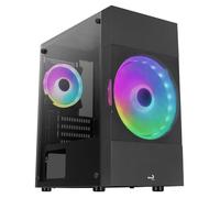 Aerocool ATOMICLITE V1 - Boîtier Gamer Micro-ATX - Grille Frontale+2 Ventilateurs FRGB - Noir