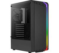 Aerocool BIONICV1BK Noir, Boîtier Gaming ATX RGB, Verre Trempé+Ventilateur 12cm