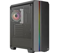 AeroCool Boîtier Moyen Tour ATX Genesis v2 RGB avec Panneau Vitré, Noir GENESISV2BK