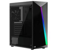 AEROCOOL Boitier Moyen Tour ATX Shard Tempered Glass RGB avec panneau vitré (Noir)