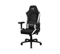 Aerocool CROWNBW Siège Gaming Universel Noir & Blanc, Poids Max 150kg, Accoudoirs 2D, Inclinaison 3-18°, Hauteur 123-133cm, Roues 6.5cm