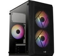 Aerocool Boîtier Mini Tour Micro-ATX CS107V2 – Acrylique, RGB, Panneau vitré – Noir
