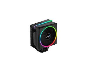 Aerocool Cylon 4 ARGB CPU Cooler, 1 x 120mm PWM Fan, ASUS Aura Sync, Mystic Light Sync, Gigabyte RGB Fusion, Compatible for AMD and Intel Platforms, The Perfect Air Cooling Solution , Black