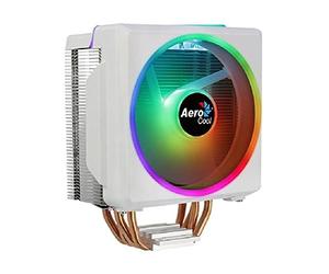 Aerocool CYLON4FW, Refroidisseur CPU ARGB Blanc, TDP 145W, Ventilateur ARGB 12cm, HCTT