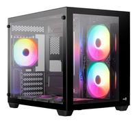 Aerocool Dryft Mini G v1 Cube - Boîtier mini tour - Noir - RGB - Verre Trempé