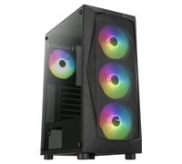 Aerocool Boîtier PC Moyen Tour ATX Falcon A v2 RGB avec panneau vitré Noir