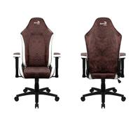 Aerocool Fauteuil Crown AeroSuede – Marron/Blanc