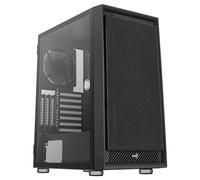 Aerocool Boîtier PC Graphite V1 ATX, verre trempé, panneau frontal en maille Noir