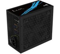Aerocool LUXPRO650, Fuente de Alimentación 650W, Certificado 80Plus Bronze 230V EU, Eficiencia +88%, Condensadores Japoneses 105°C, Ventilador FDB 14cm Con Tecnología APFC, 5 Años de Garantía, Negro