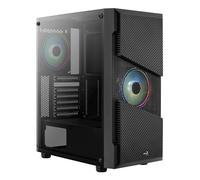 Aerocool Boîtier tour Menace Saturn RGB Verre trempé Noir