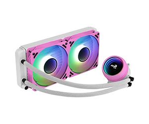 AEROCOOL MIRAGEL240PK, Refroidisseur Liquide CPU, 2 Ventilateurs 12cm ARGB, TDP 400W, Rose
