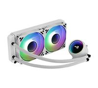 AeroCool MIRAGEL240W, Refroidissement Liquide du CPU, Ventilateur ARGB 2 x 12 cm, TDP 400W, Blanc