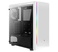 AEROCOOL Modèle : Boitier Moyen Tour ATX Rift Tempered Glass RGB avec panneau vitré (Blanc)