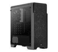 Aerocool - Boîtier moyen tour ATX Ore-G Saturn V1 RGB - Panneau vitré - Noir