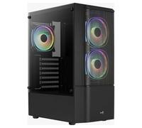 AEROCOOL Quantum Mesh V3 Window - boîtier tour ATX/micro-ATX/mini-ITX, noir - LED RVB/avec fenêtre