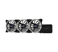 AeroCool Ventilateurs de boîtier Rev RGB Pro 120 mm – Lot de 3 Noir