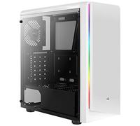 Aerocool RIFTW, Boîtier PC ATX Blanc, RGB 13 modes, Panneau Latéral, 12cm fan, Blanc