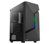 Aerocool SCAPEBKV1, Boîtier Gaming ATX, Frontal RGB LED, Verre trempé, Ventilateur 12 cm, Noir