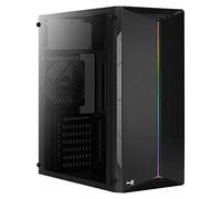 Aerocool SPLITABK, Boîtier PC de Jeu, ATX Semi-tower, LED RGB, Ventilateur 12cm, Noir