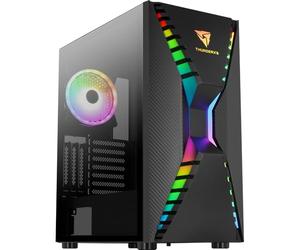 Aerocool ThunderX3 CRONUSBK, Boîtier de Jeu EATX, Ventilateur ARGB, Verre Trempé