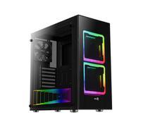 Aerocool Tor - Boîtier PC Midi Tower Noir - ATX/Micro-ATX/Mini-ITX - 2x140mm avant - Baies 2x3.5"/6x2.5" - Ventirad 164mm - GPU 370mm