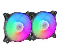 aerocool ventilateur mf duo frgb 120 mm 2 unites