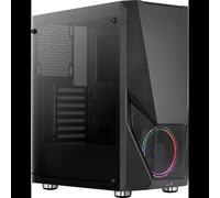 Aerocool Zauron BK - Boîtier PC Midi Tower Noir - Acier SPCC/ABS - ATX/micro ATX/Mini-ITX - 2x3.5" + 4x2.5" - USB 3.2 Gen 1 - Vent. 120/140mm - Façade RGB