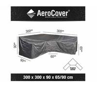 AeroCover Housse de salon 300x300x90xH65/90 cm forme L