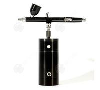 Aérographe 900mAh godet de peinture 7cc interrupteur double action distance de pulvérisation 50-100 mm ensemble aérographe noir