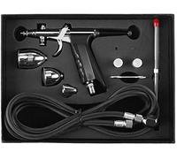 Aérographe Double Action Haute Précision avec 3 Buses 0.3mm, 0.5mm, 0.8mm et 3 Gobelets, pour Modèles, Vêtements en Cuir, Voiture