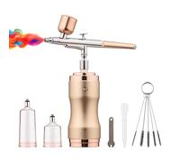 Aérographe, Kit d'Aérographe avec Compresseur d'Air Ensemble de Pompe à Air Aérographe électrique Portatif Portable 3 Vitesses Réglables, Kit d'Aérographe Batterie au Lithium