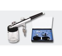 Wiltec Kit Pistolet aérographe professionnel Modèle 134K - Action double DA - avec Buses 0,2/0,3/0,5 mm - Godets 7/20 ml - Tatouage, bronzage, maquillage, modélisme airbrush