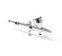 WilTec Pistolet aérographe Professionnel Modèle 180 - Action Double DA - avec Buse 0,3 - Godet 7 ML - Tatouage, Bronzage, Maquillage, modélisme Airbrush