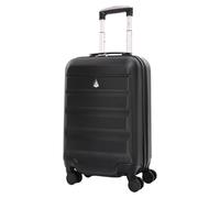 Aerolite ABS Bagage Cabine Bagage à Main Valise Rigide Légere à Serrure à Combinaison TSA Intégrée, pour Ryanair, easyJet, Air France et Plus, Noir