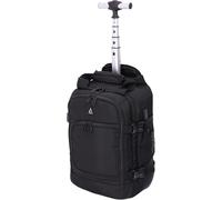 Aerolite Ryanair Sac à dos à roulettes 40 x 20 x 25 cm avec 2 roues recyclées et respectueuses de l'environnement avec poignée extensible, Noir 2024, 40x20x25 cm, Sac à dos