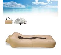 AeroLounge Go - Chaise longue gonflable compacte sans pompe, portable, imperméable, design anti-fuite d'air, canapé gonflable pour jardin, plage, piscine, camping, pique-nique et festivals de musique