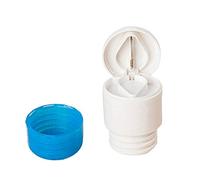 Aeromdale Découpeur de Médicaments 2-en-1 Coupe Pilule Médecine Comprimé Splitter Meuleuse - Bleu Coupe-Comprimés et Pilulier Cadeau