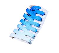 Aeromdale Flat Shoelaces Sneakers Toile Chaussure Lacets Arc-en-ciel Dégradé Motif Shoelaces Sports Shoelace Creative Unisexe 8mm Chaussures Cordes pour Enfants Adultes - D - 95cm