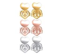 Aeromdale Lot de 3 paires de fermoirs magiques réglables hypoallergéniques pour boucles d'oreilles - Partie A - # B