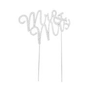 Aeromdale M. et Mme Silver Wedding Cake Topper Décoration Choisissez Strass Diamante Cupcake Toppers Cake Topper Picks