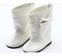 Aeromdale Mini chaussures de poupée 45,7 cm American Girl Doll Bottes avec nœud blanc Chaussures Accessoires Jouet