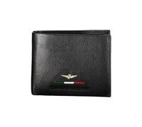 Aeronautica Militaire Portefeuille homme en cuir véritable avec porte-monnaie et porte-documents