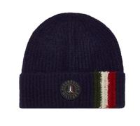 Aeronautica Militare Bonnet côtelé avec triple couleur bleu marine, bleu, L