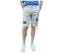 Aeronautica Militare, Homme, Shorts, Beige, Taille: S Bermuda en coton avec poches de pilote