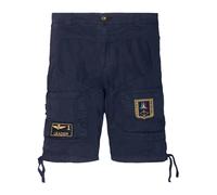 Aeronautica Militare, Homme, Shorts, Bleu, Taille: 4XL Bermuda Iconique en Gabardine de Coton Bleu