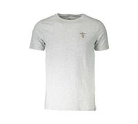 Aeronautica Militare, Homme, Tops, Gris, Taille: 2XL T-shirt Convertible Gris Manches Courtes Logo