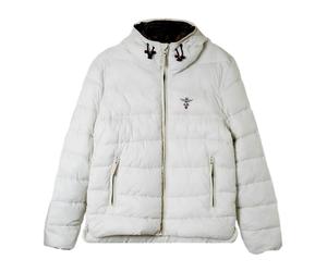Aeronautica Militare, Homme, Vestes, Blanc, Taille: XL Veste rembourrée à capuche blanche ripstop