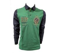 Aeronautica Militare Polo homme à manches longues 252PO1890UP00400 8057630557437 - L, 94680 Vert/bleu, XXL