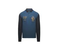 Aeronautica Militare Polo PO1890 Flèches Tricolores pour homme, chemise, manches longues, 94678 Avio-bleu marine, Medium
